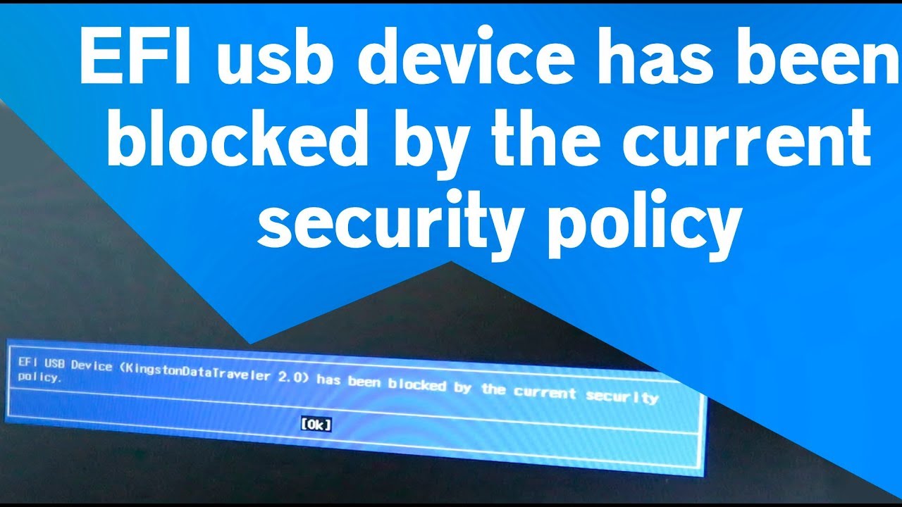 Descubrir 77+ imagen lenovo usb boot blocked by security policy