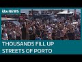 Chelsea and Manchester City fans soak up Porto atmosphere in their thousands | ITV News