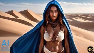 4K AI Art Lookbook Video of Arabian AI Girl ｜ Brown Skinned Sensual Nomad Girl