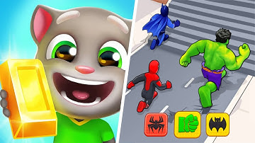 Talking Tom Hero VS Talking Tom Gold Run - Gameplay Walkthrough - All Levels IOS,  (Ep-16)