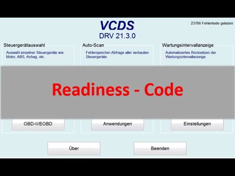 Readiness Code erzeugen VW | VCDS