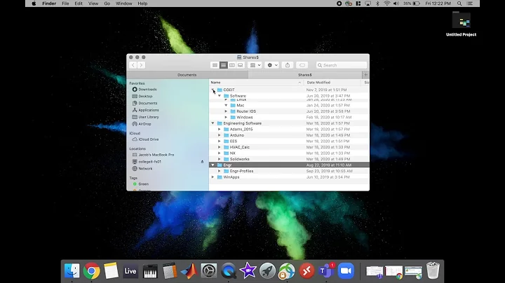 Mapping a network drive for MacOS