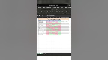 How to Calculate Attendance Percentage in Excel #exceltricks #calculatepercentage