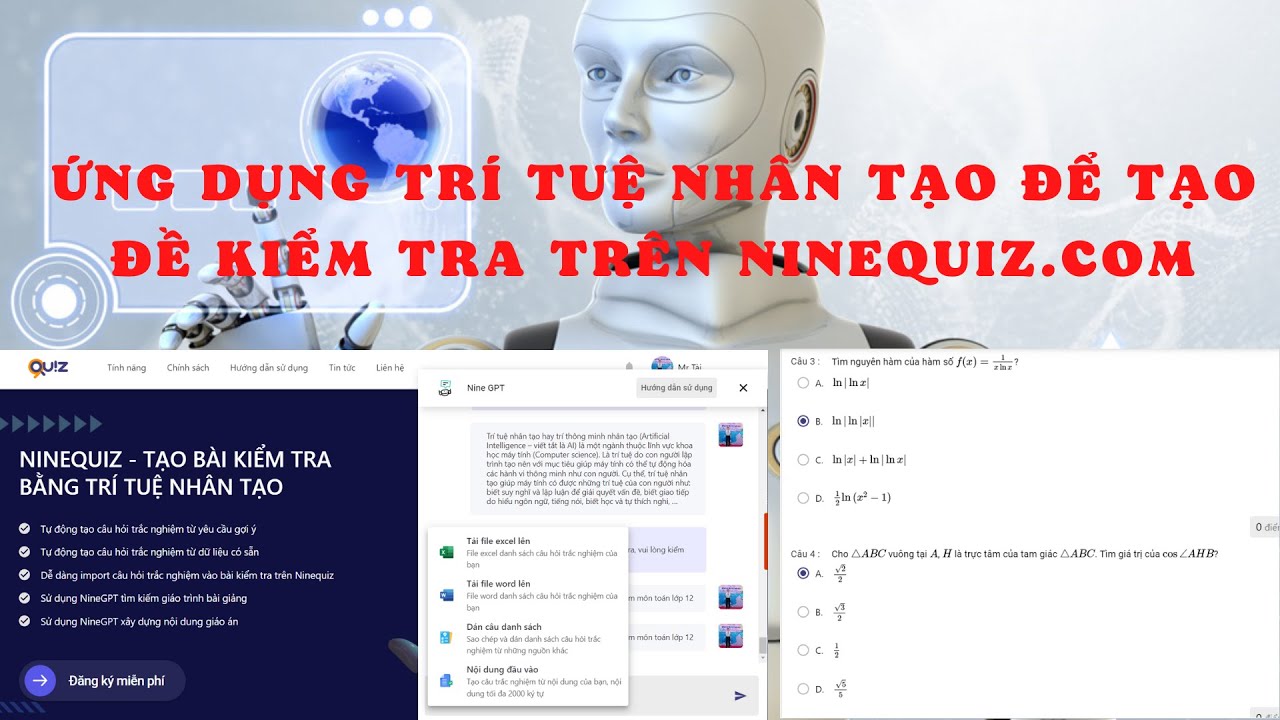 Hướng Dẫn Sử Dụng Ninequiz. Phần Mềm Dạy Học Online - Tạo Đề Và Quản Lý  Kiểm Tra Miễn Phí - YouTube