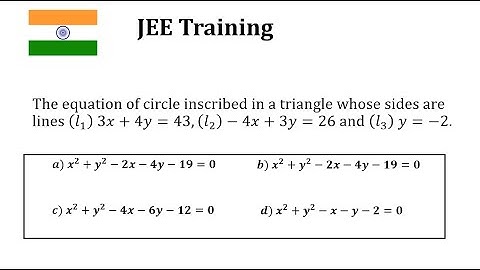 How to find the equation of the inscribed circle: Advanced JEE | JEE Prep | Geometry