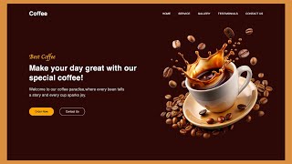 Coffee Website Using HTML CSS and JavaScript