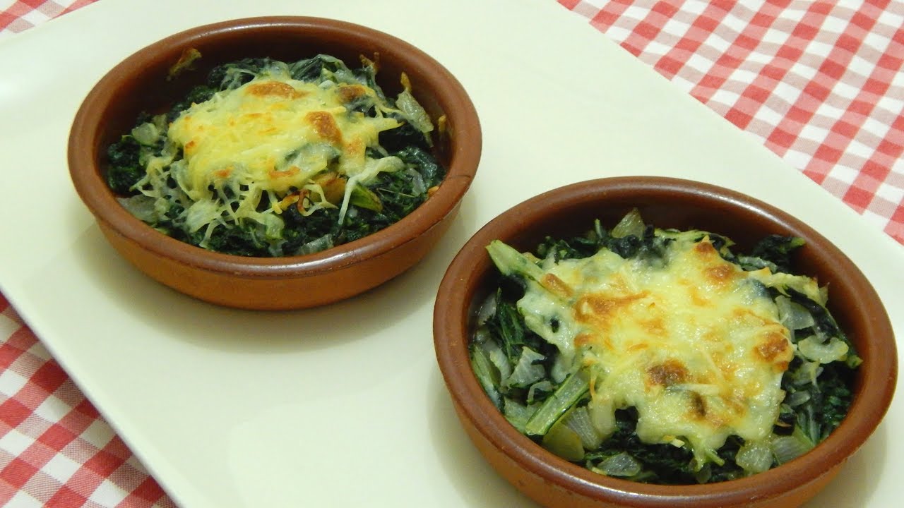 Receta fácil y rápida de acelgas salteadas y gratinadas - YouTube