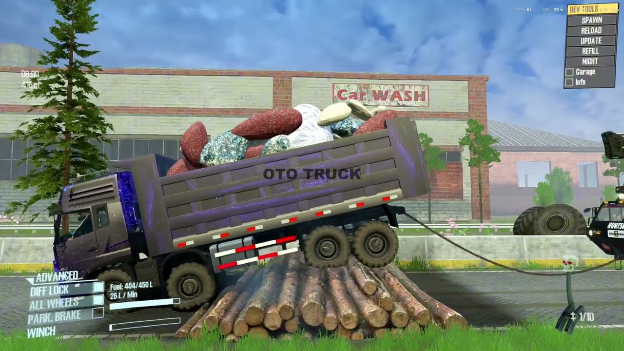 SPINTIRES MUDRUNNER : Truck Vs Extreme Highway Obstacles | Driver Skills Game Daily 9