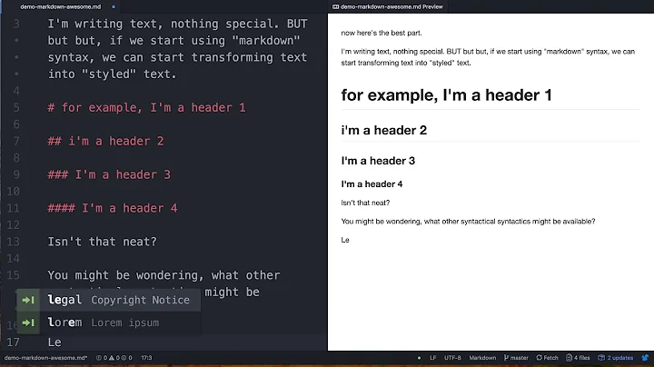 markdown demo with atom.io and markdown preview