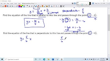 Writing Equations of Lines Parallel and Perpendicular to a Given Line through a Point