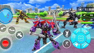 Flying Bat Transform Robot Moto Bike: Robot Transform Game 2020 #2 - Android Gameplay screenshot 4