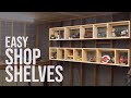 Floating Garage Shelves / Shop Storage // DIY Woodworking