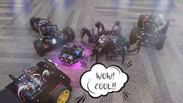 Freenove 4WD Car Kit with RF Remote (Compatible with Arduino IDE) Line Tracking Obstacle Avoidance