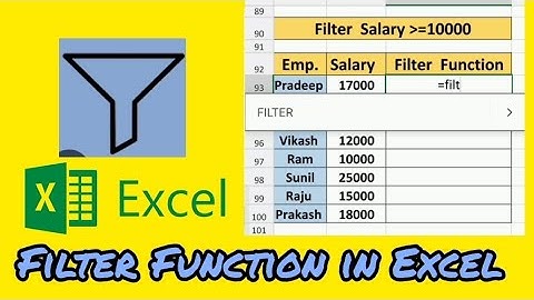 Filter Function in Excel #filter #kklearnmore #msexcel