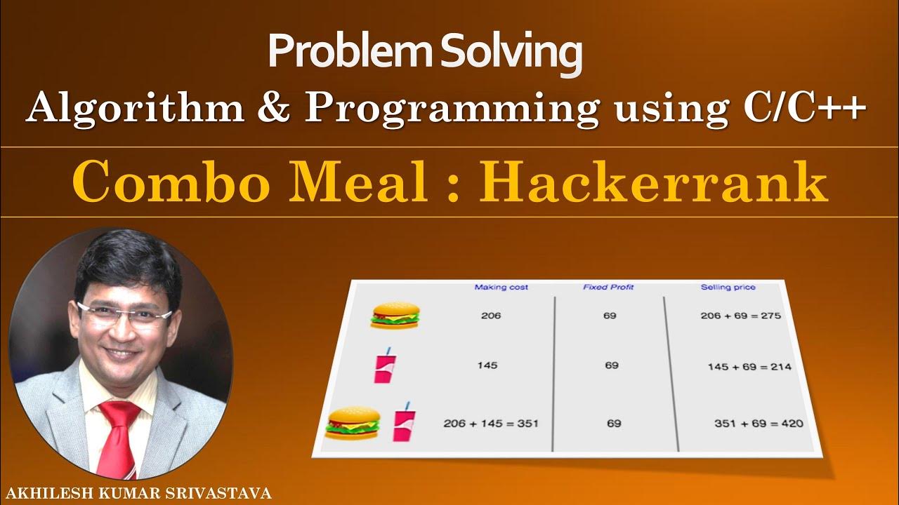 Combo Meal Hackerrank Mathematics Problem Solving YouTube