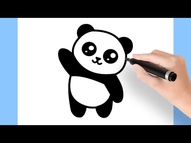 Como desenhar um panda muito fácil e simples 🐼 #agoravocejasabe #dese