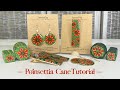 Poinsettia Clay Earrings and Hair Barrettes | Flower Cane Tutorial | Poinsettia Cane Tutorial