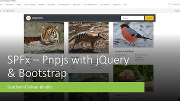 SPFX - PnPjs with jQuery & Bootstrap