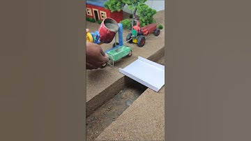 Diy Mini Tractor Science Project making Concrete Bridge | diy tractor construction video #shorts 12