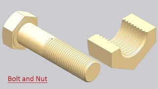Siemens Nx Tutorial || Bolt and Nut with creation of thread manually|| Along with audio narration screenshot 1