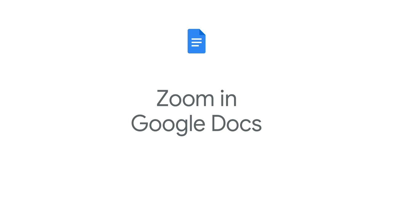 How to: Zoom in Google Docs - youtube