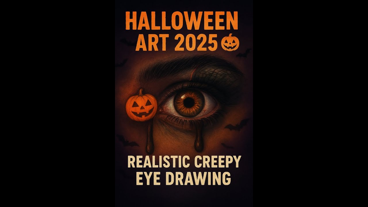 Haunted Eye Drawing 🎃 | Realistic Halloween Art with Colored Pencils 