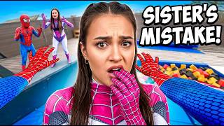 LITTLE-SPIDEY vs SPIDER-MOM… AND HIS SISTER MADE IT WORSE! (Funny Parkour POV)