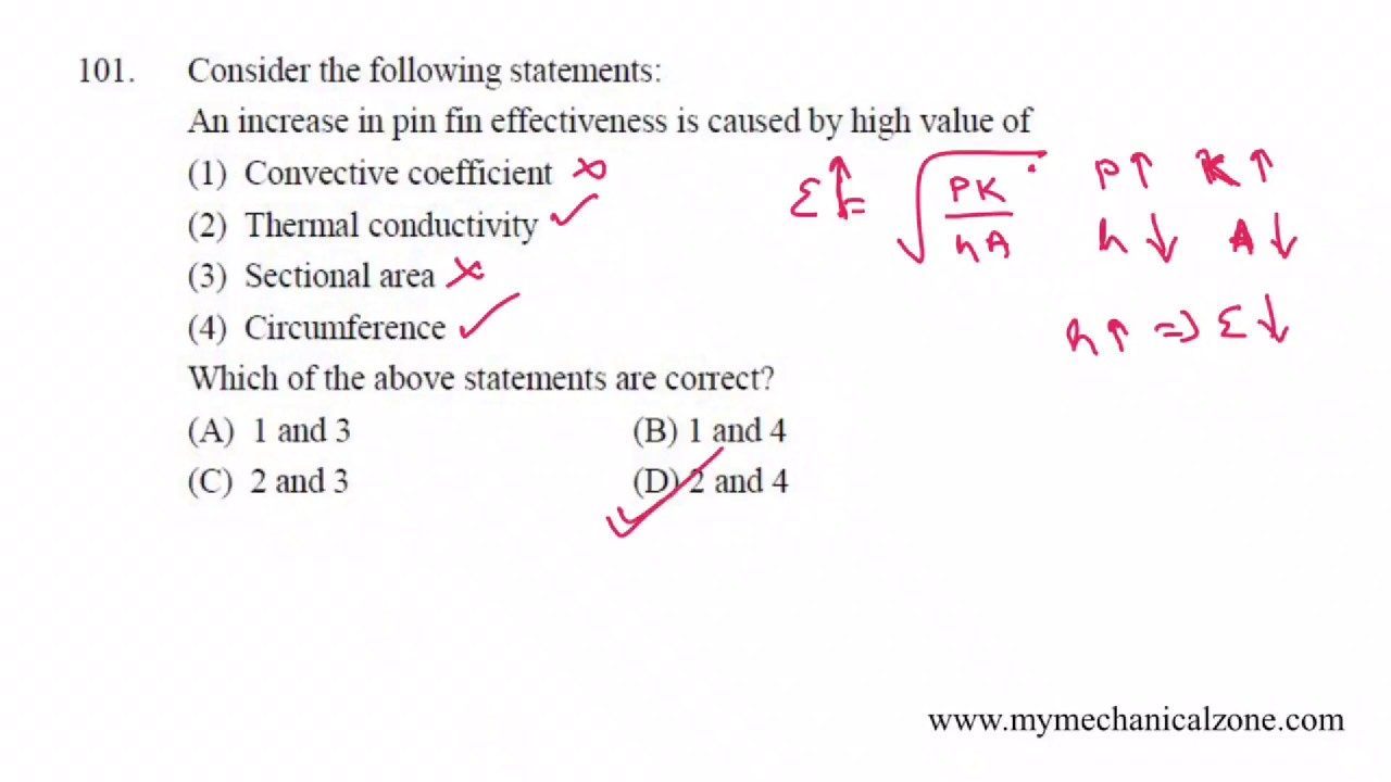 HEAT TRANSFER MCQS FOR GATE,IES Part 10 YouTube