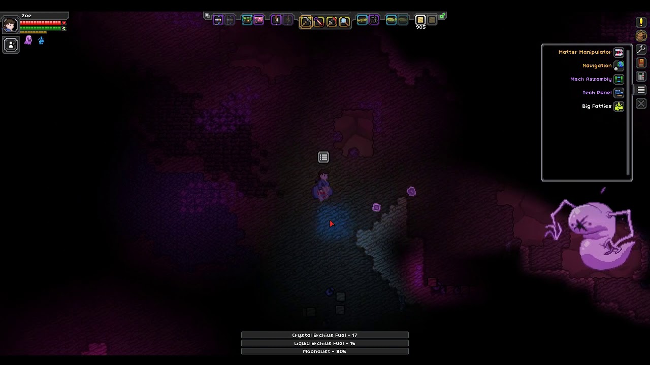 Starbound Bigfatties  on a moon