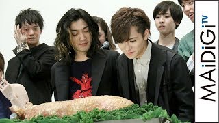 “アマゾンオメガ”藤田富、誕生日サプライズの豚の丸焼きに「こんなのもらったことない」　映画「仮面ライダーアマゾンズ THE MOVIE 最後ノ審判」公開記念連続上映会イベント4