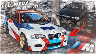 BUILDING A WIDEBODY BMW E46 IN 25 MINUTES (*Drift Build*)