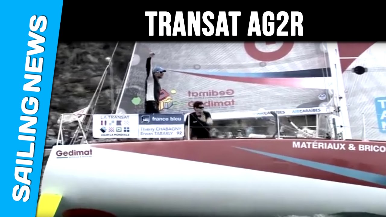 Transat AG2R - L' arrivée des vainqueurs  Chabagny et Tabarly
