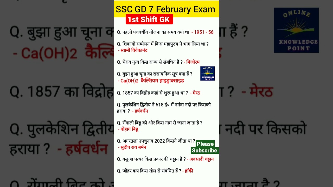 SSC GD 7 February Exam Analysis🔥1st Shift GK Questions | SSC GD Review 