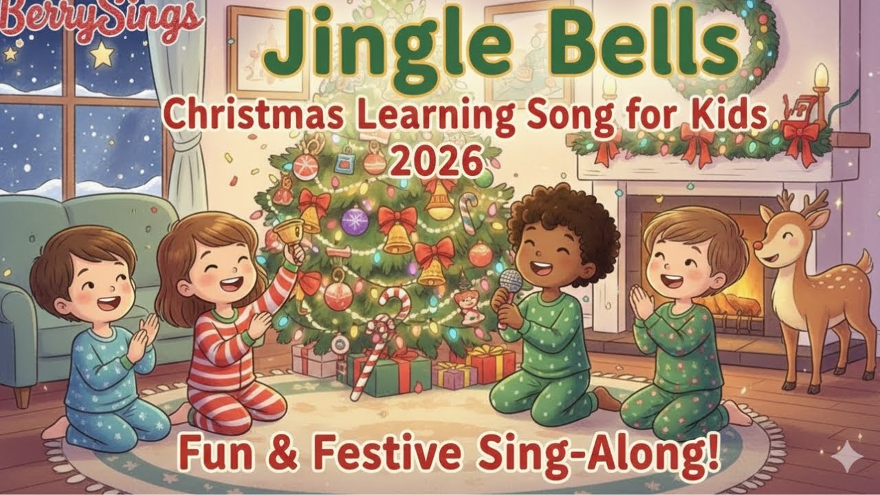 Jingle Bells 🎵 Christmas Learning Song for Kids 2026 | Fun & Festive Sing-Along
