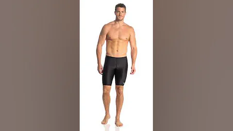 Speedo PowerFLEX Eco Solid Men's Jammer Swimsuit | SwimOutlet.com