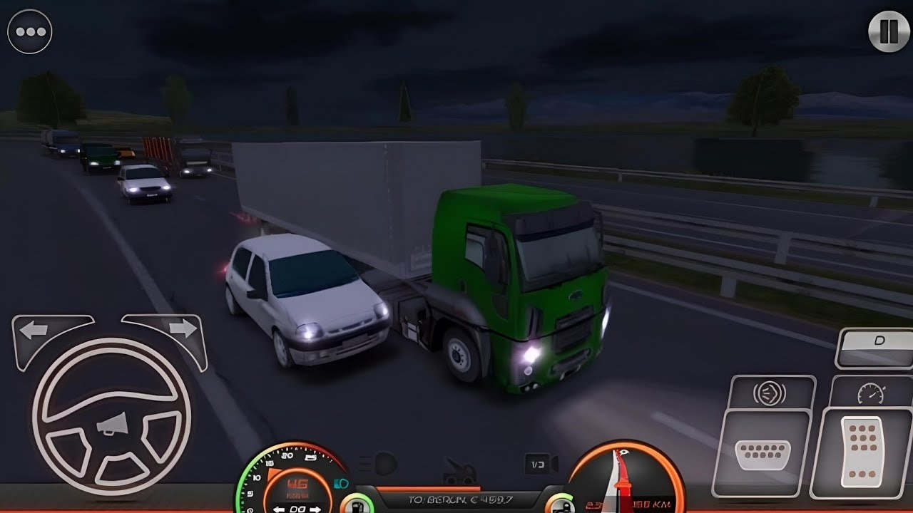 Super Green Truckers The Big Curtainside Two way Highway Bremen from Berlin