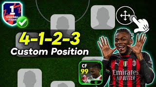 Best 4-1-2-3 Formation Custom Position 🔥 | Most Powerful Quick Counter Formation in eFootball 2024