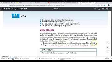 6.2 Area - Sigma Notation