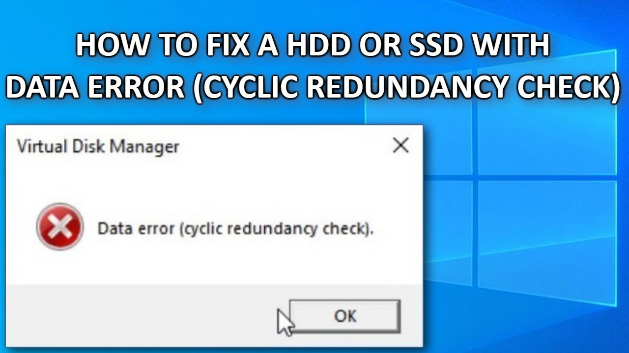 cyclic redundancy check error while copying file