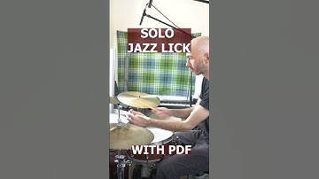 Drum Lesson! Solo Jazz Lick For  PDF: Link in BIO!