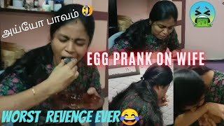 Egg prank on wife * chocolate egg prank * Funny couple prank tamil | Ammu & Vembu