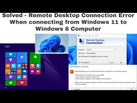 Solved - Remote Desktop Connection Error From Windows 11 to Windows 8 | Remote Desktop can´t connect hqdefault