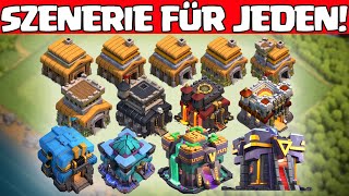 ? BESTE SZENERIE für jedes RATHAUS in CLASH OF CLANS ?