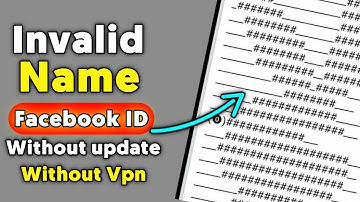 How to make invalid name id on facebook 2021 | Make Invalid Name Facebook Account 2022 || RQ