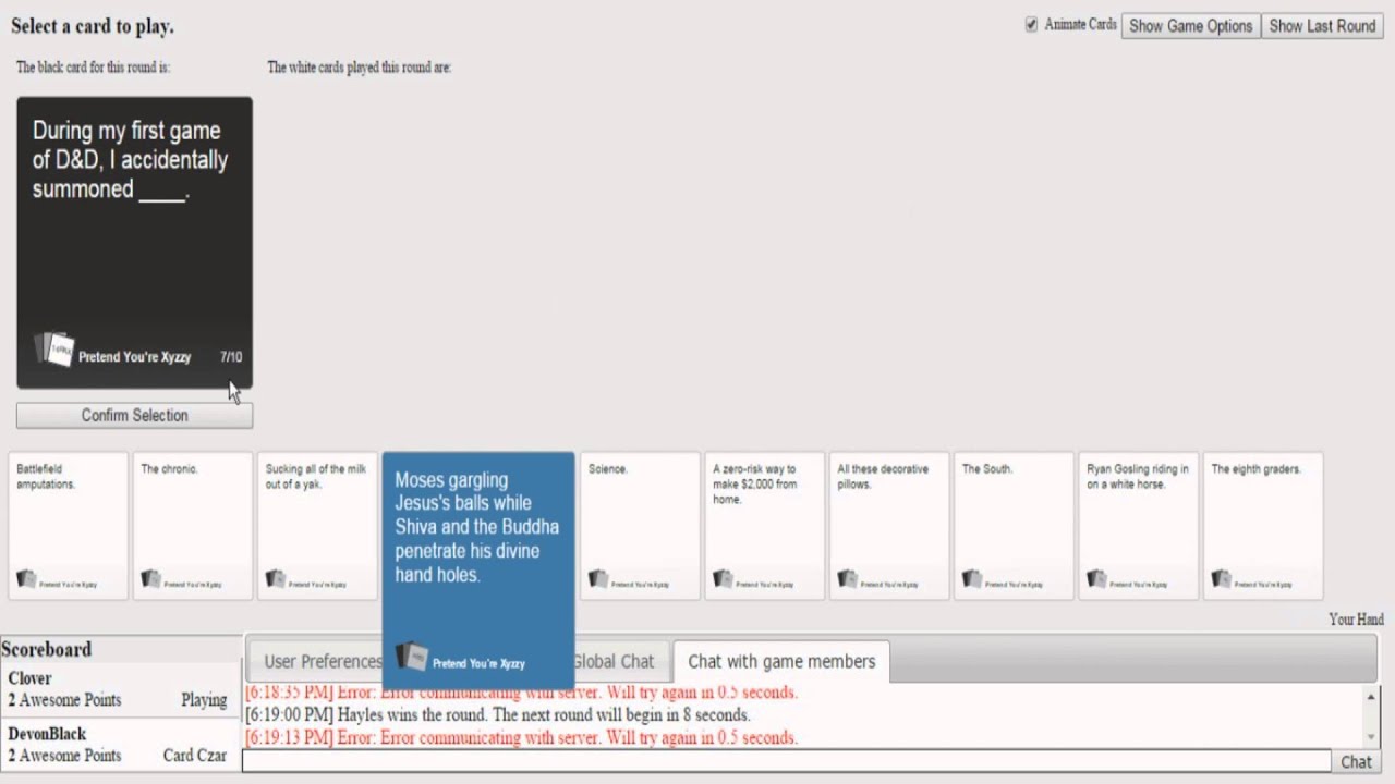 Cards Against Humanity Dirty Version Cards Cards Against Humanity Dirty Version Cards