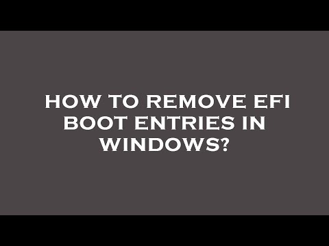 How to remove