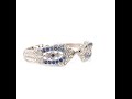 Montana Yogo Sapphire Sterling Silver Rose Point Spoon Bracelet