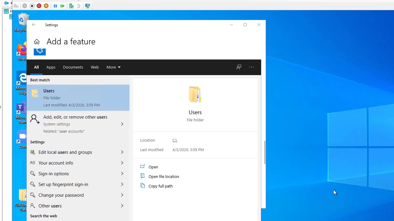windows 10 install active directory users and computers