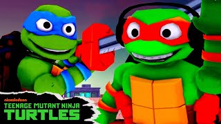 Ninja Turtles Fight THEMSELVES in Video Game Crossover!  | Roblox x TMNT | Nickelodeon