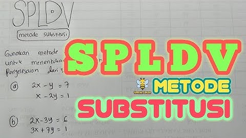SPLDV CARA SUBSTITUSI